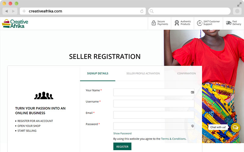 CA Market - Seller Registration